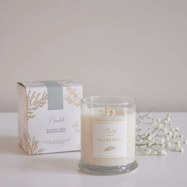 Fallen Snow Planted Candle