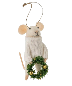 Festive Finnegan Mouse Ornament