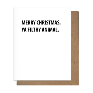 Filthy Animal Christmas Card