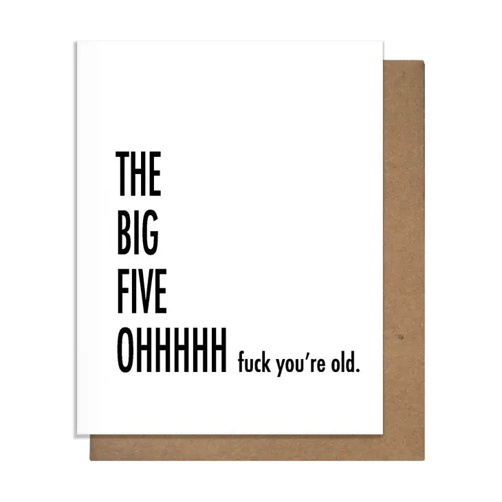 Five Oh Birthday Card