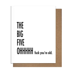 Five Oh Birthday Card