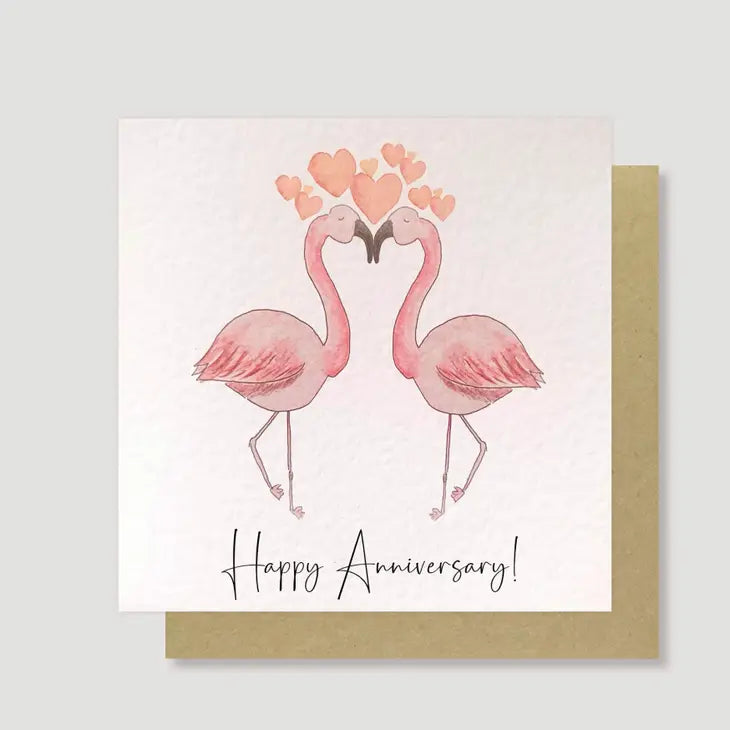 Flamingos Anniversary Card