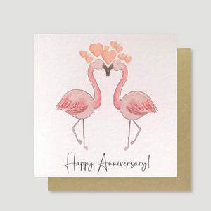 Flamingos Anniversary Card