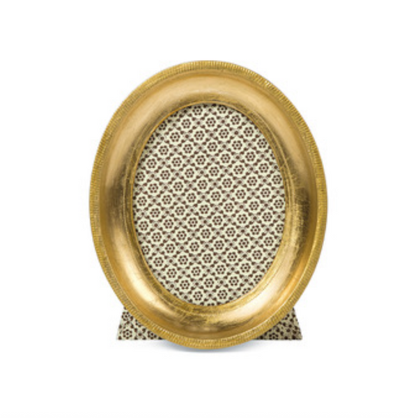 Florentine Frame - 4” Oval Gold
