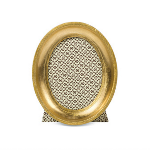 Florentine Frame - 4” Oval Gold
