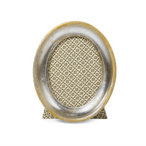 Florentine Frame - 4” Oval Silver