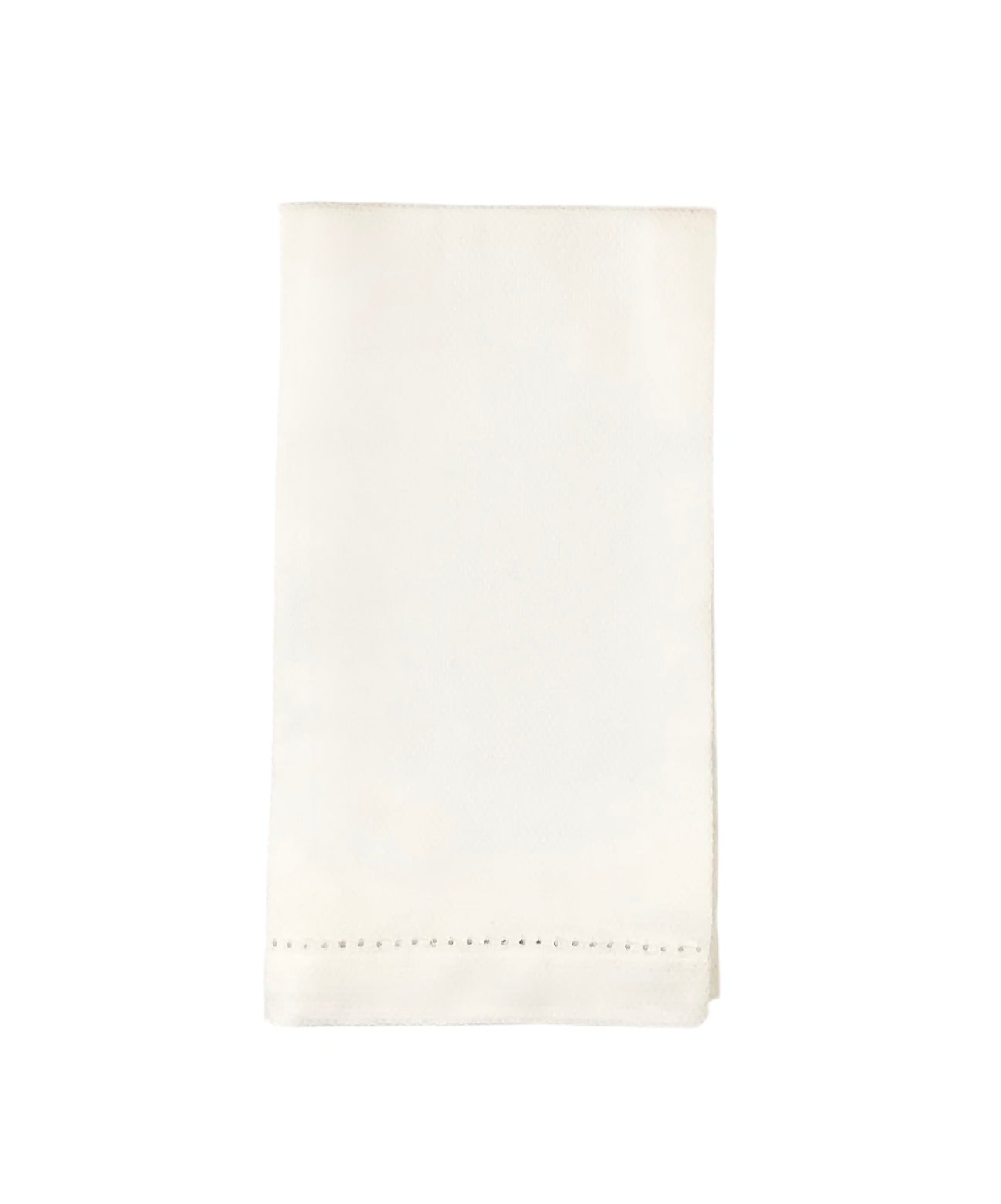 Diamond Woven White Cotton Hand Towel