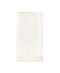 Diamond Woven White Cotton Hand Towel