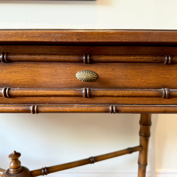 Vintage Faux Bamboo Writing Desk