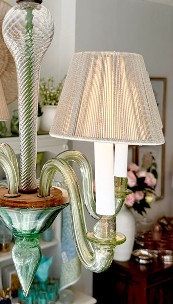 Vintage Green Glass Venetian Chandelier