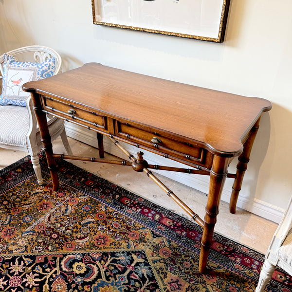 Vintage Faux Bamboo Writing Desk