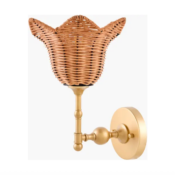 Fuori Rattan Wall Sconce