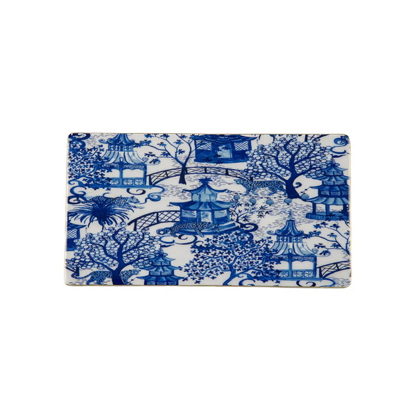 Garden Party Amelia Cutting Board in Blue & White
