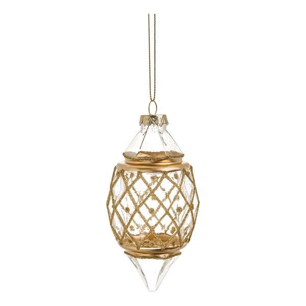 Glass & Gold Detailed Ornament