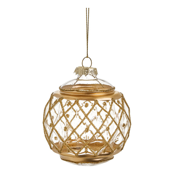 Glass & Gold Detailed Ornament