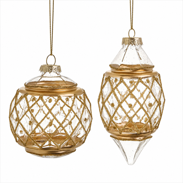 Glass & Gold Detailed Ornament