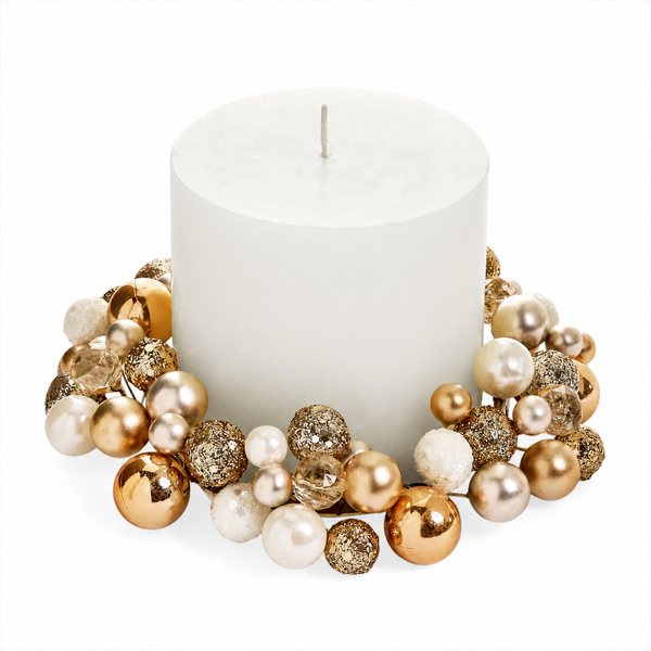 Gold Berry Pillar Candle Ring