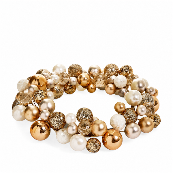 Gold Berry Pillar Candle Ring