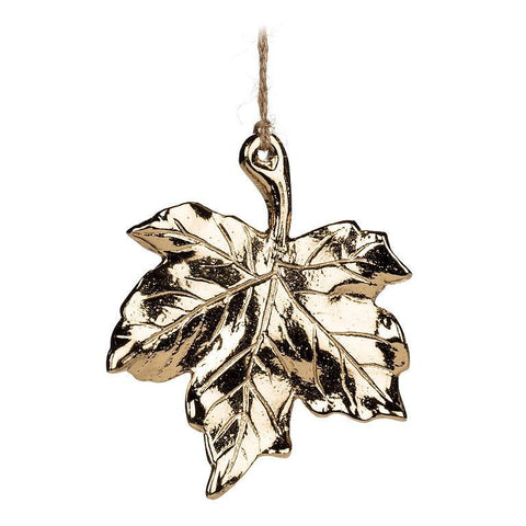 Gold Maple Leaf Ornament
