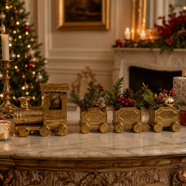 Gold Christmas Train