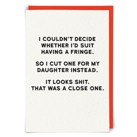 I Couldn't Decide Whether I'd Suit Card