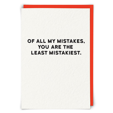 Mistakes, Mistakiest Card