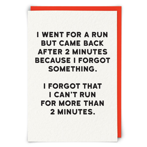 Can't Run Card