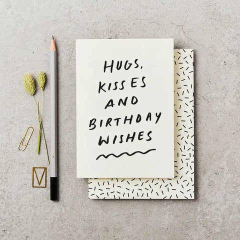 Handwritten Hugs & Kisses...Card