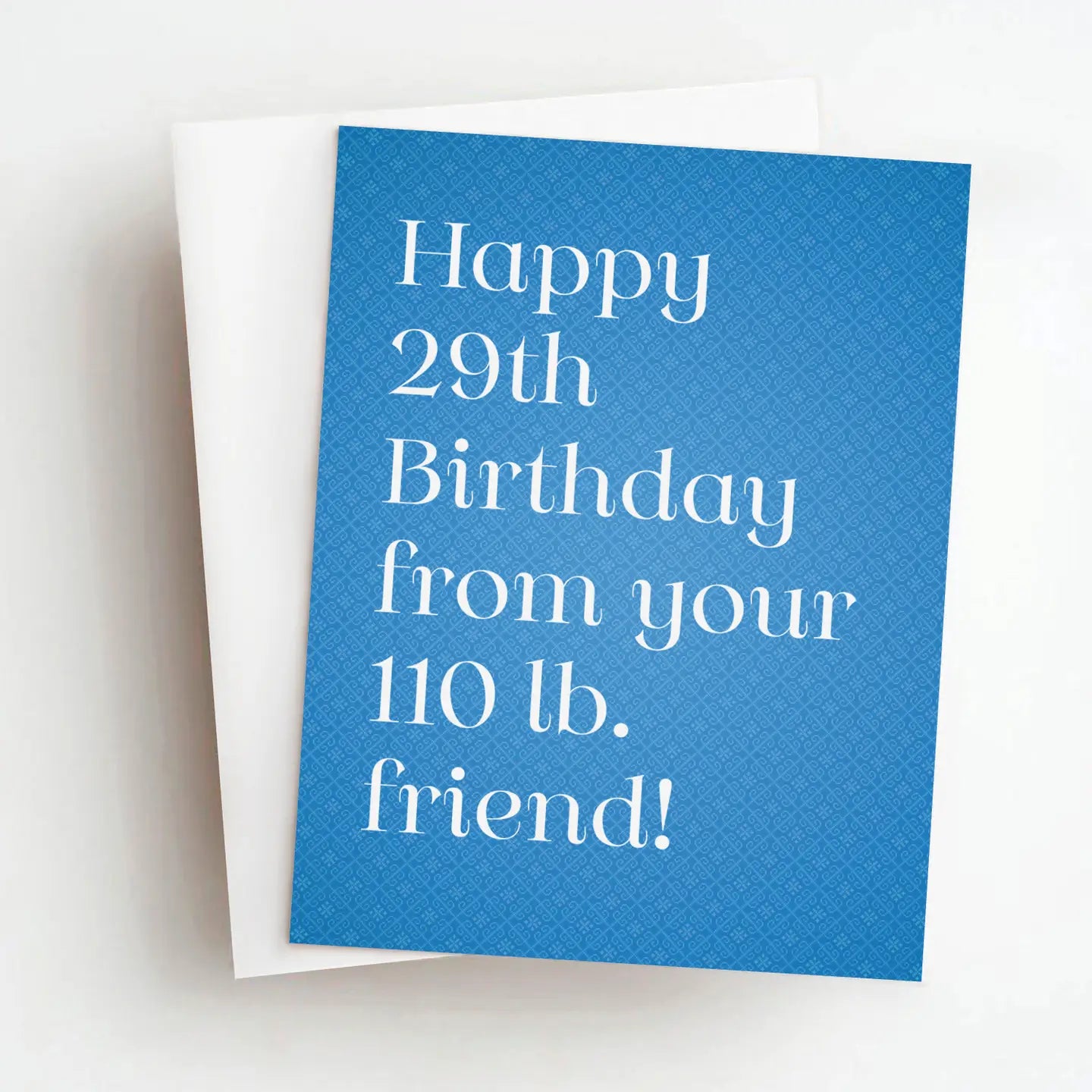 Happy 29th Birthday From Your 110 lb. Friend Card