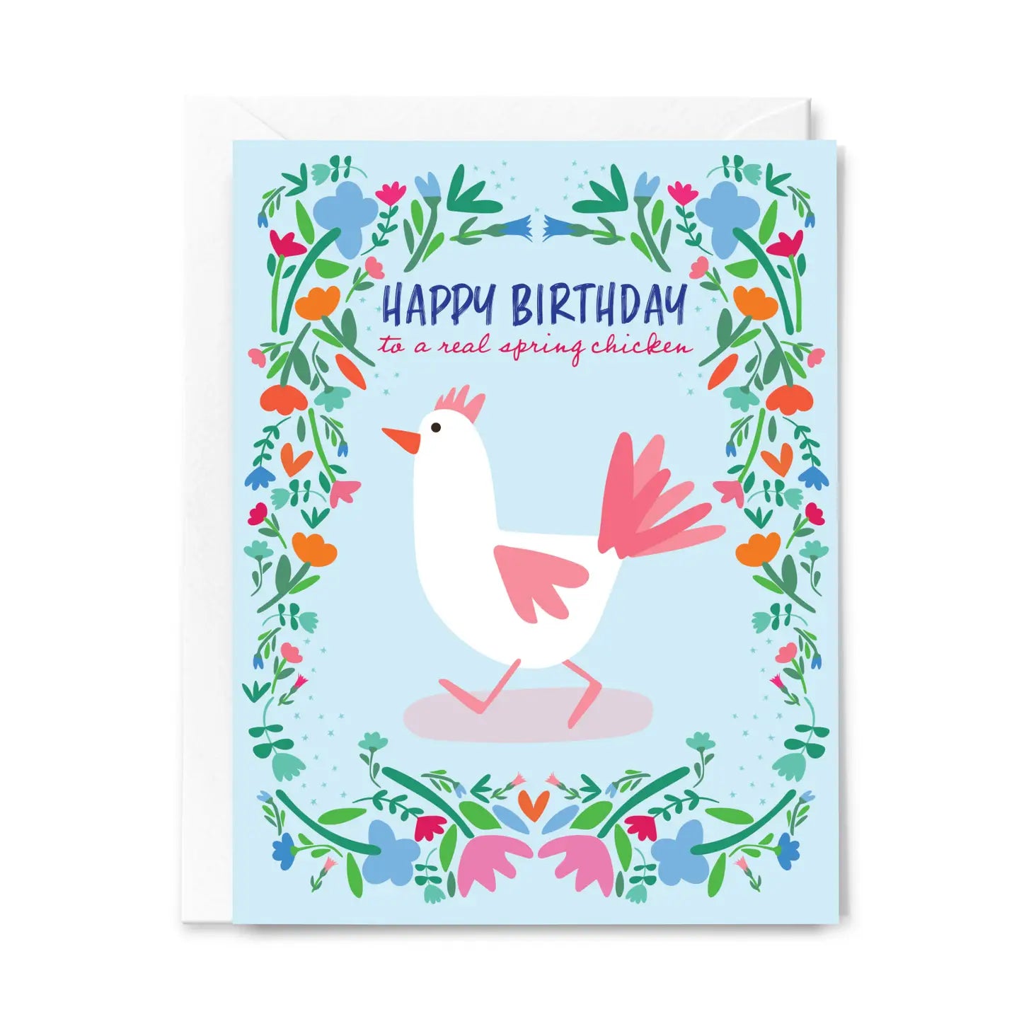 Happy Birthday To A Real Spring Chicken Card – Jacaranda Tree & Co