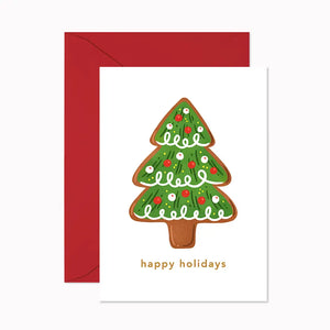 Happy Holidays Cookie Tree Mini Card