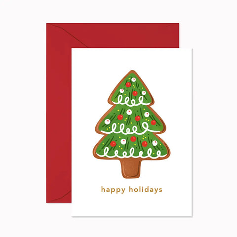 Happy Holidays Cookie Tree Mini Card