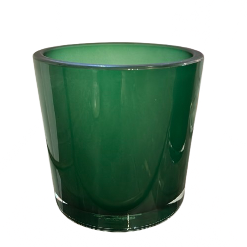 Hunter Green Glass Cylinder 5.5" x 5.5"