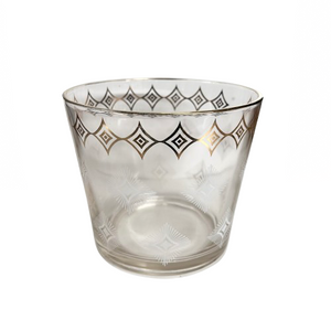 Vintage White & Gold 1960s Ice Bucket