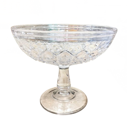 Vintage Pressed Glass Compote