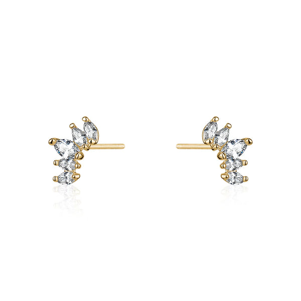 Crown Climber Earrings - Gold