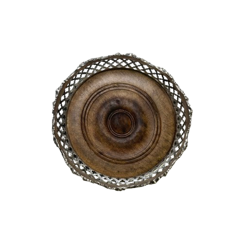 Vintage Ornate Silver Wine Coaster