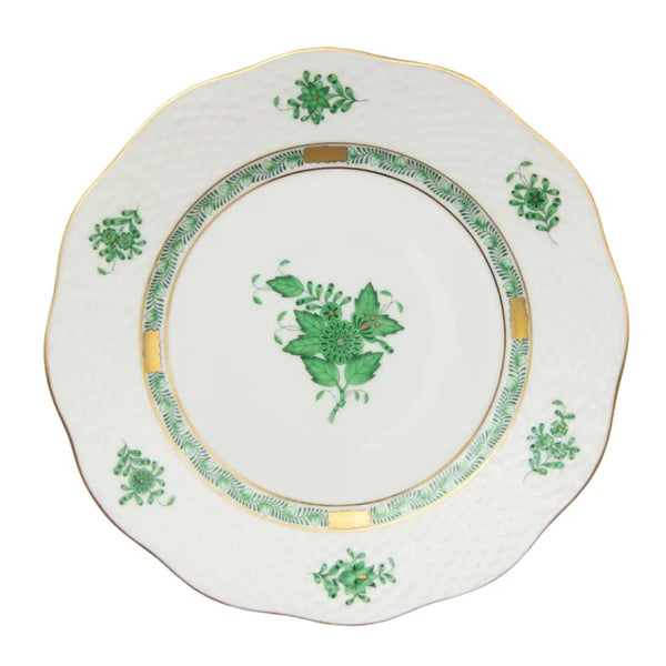 Vintage Herend Chinese Bouquet Apponyi Green Salad Plates