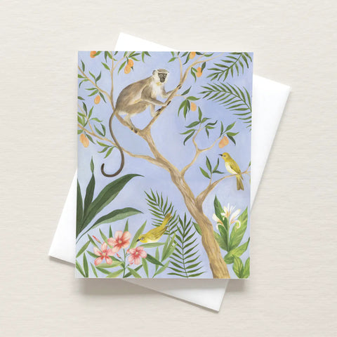 Langur Monkey Art Card