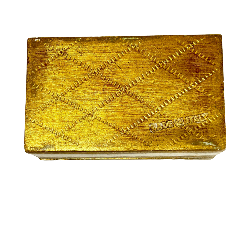 Vintage Ivory & Gold Florentine Box