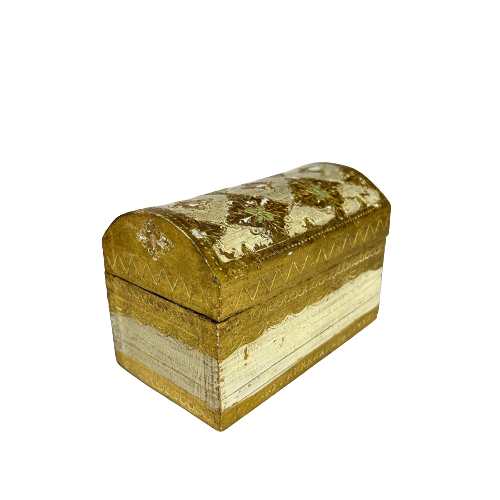 Vintage Ivory & Gold Florentine Box