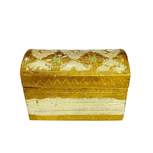 Vintage Ivory & Gold Florentine Box
