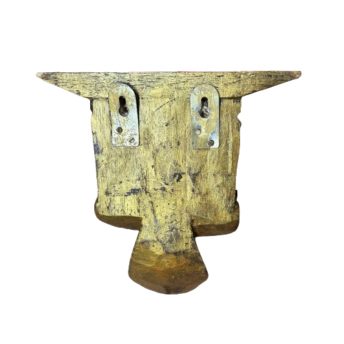 Vintage Painted Gold Wooden Shelf