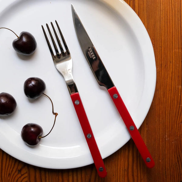 Sabre Paris Bistrot 5 Piece Place Setting - Burgundy (Brilliant Finish)