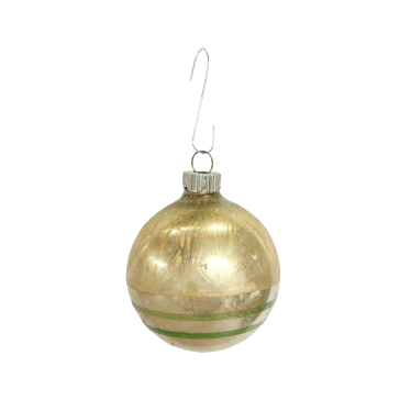 Vintage Brushed & Green Ornament