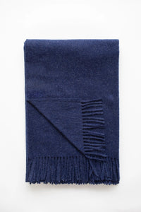 Baby Alpaca Mood Indigo Melange Throw