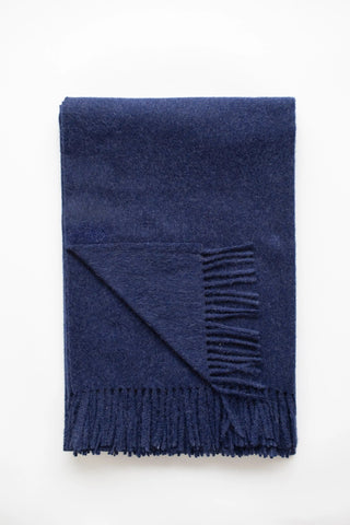 Baby Alpaca Mood Indigo Melange Throw
