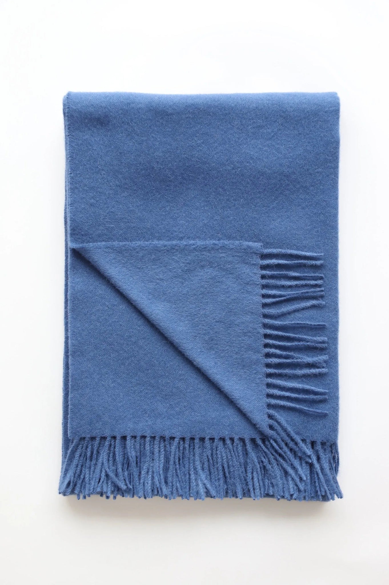 Baby Alpaca Colony Blue Throw