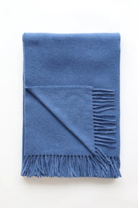 Baby Alpaca Colony Blue Throw