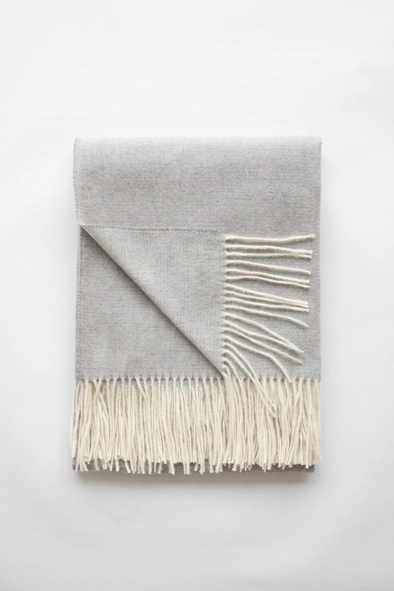 Whitby White Grey Melange Throw